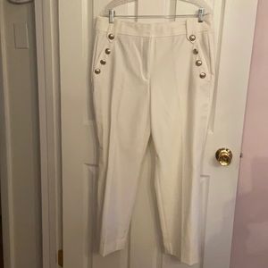 White House Black Market Gorgeous winter white dress pants . New w/tag sz 14Reg